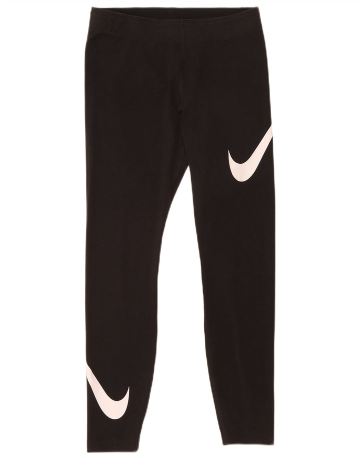 Nike - Leggings gráficos para mujer (talla 40), algodón negro mediano