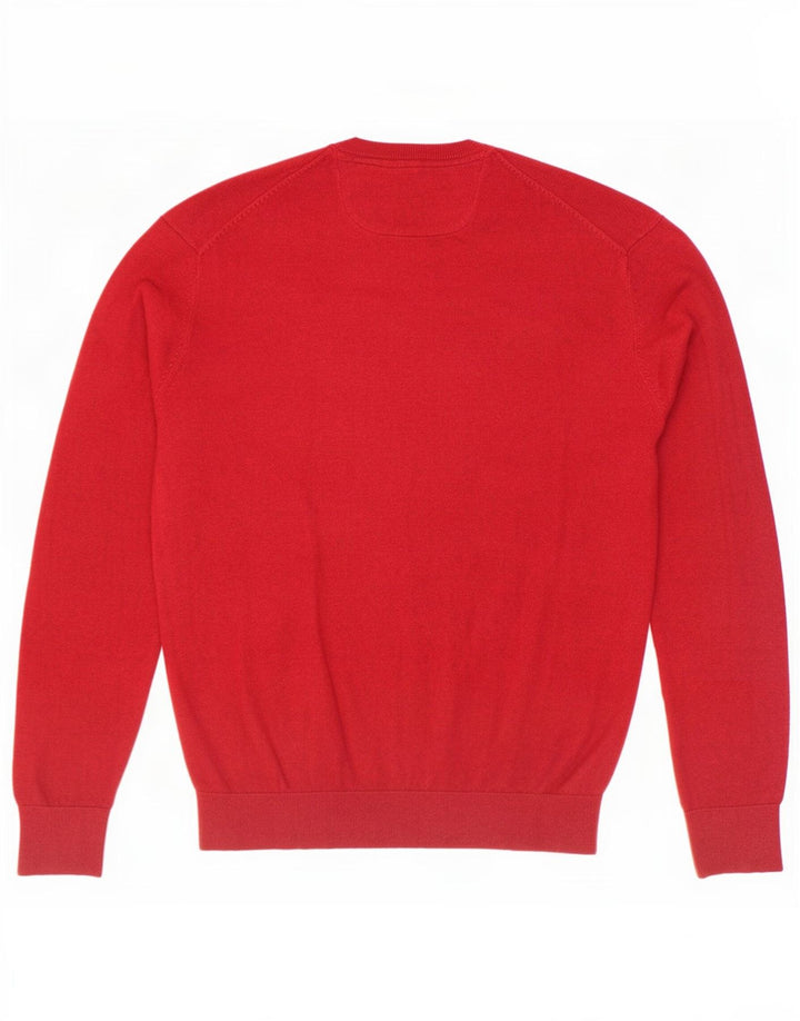 Bugatti Jersey Con Cuello En V Para Hombre Algodón Burdeos Medio
