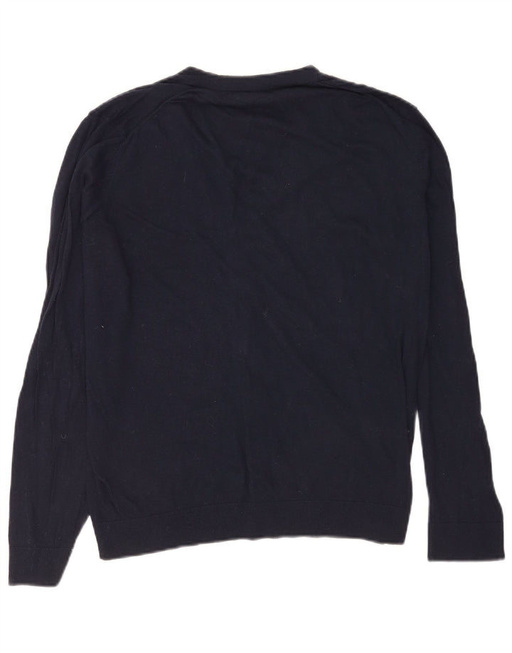 Benetton Hombre Cárdigan Cárdigan Pequeño Azul Marino