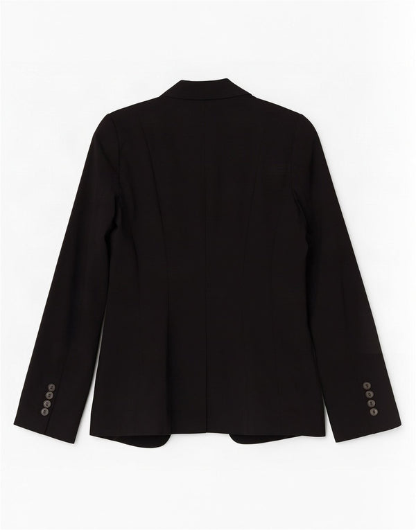 Chaqueta Blazer De 1 Botón Para Mujer Liu Jo IT 44 Mediana Lana Negra