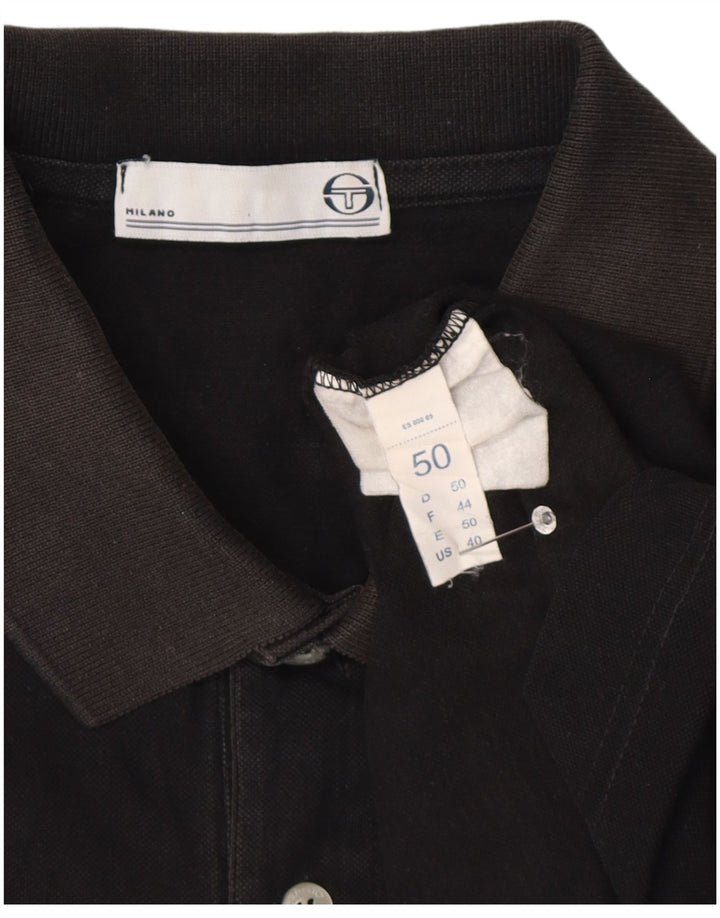 Sergio Tacchini Polo para hombre IT 50 Medium Negro