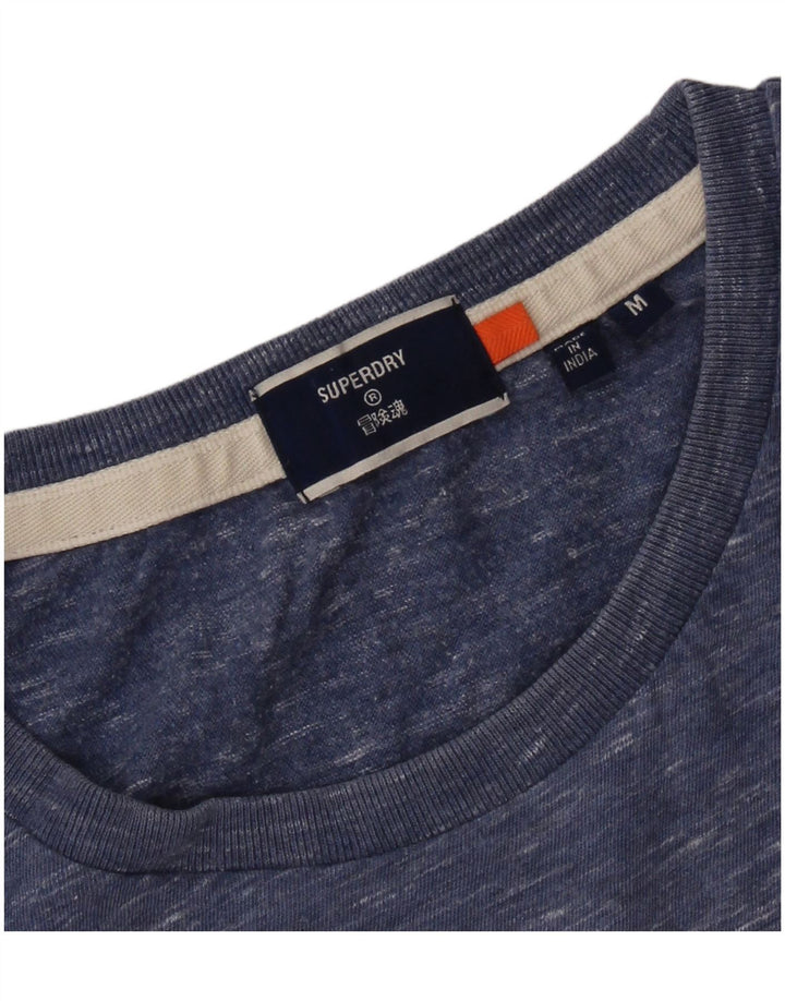 Superdry Camiseta para Hombre Top Medium Blue Moteado