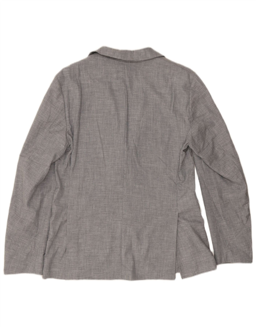 Zara Chaqueta tipo blazer de 2 botones para hombre Reino Unido 40 Poliéster de pata de gallo gris grande
