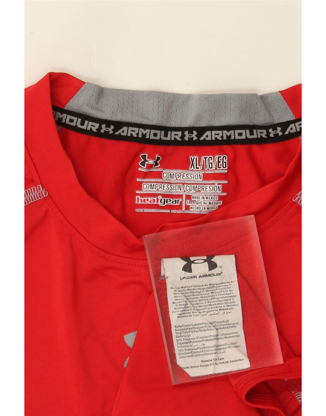 Under Armour Hombre Heat Gear Graphic Top Manga Larga XL Poliéster Rojo