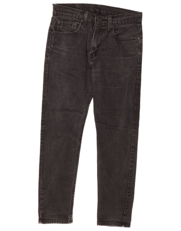Levi's Hombre 512 Slim Tapered Jeans W31 L27 Algodón Negro