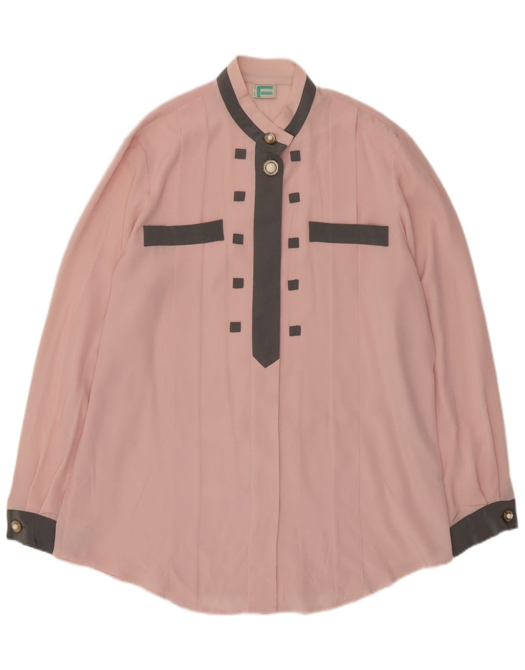 Frankenwalder Blusa camisera para mujer EU 42 Grande Rosa Colorblock Poliéster