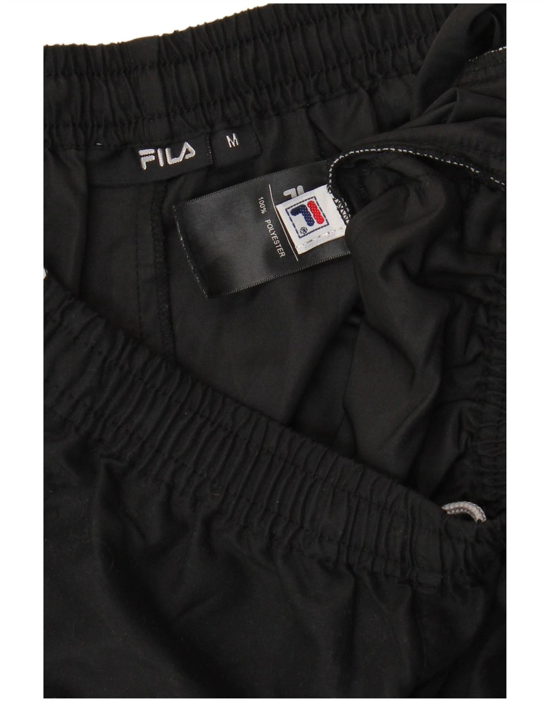 FILA Pantalones de chándal capri para hombre Poliéster negro mediano