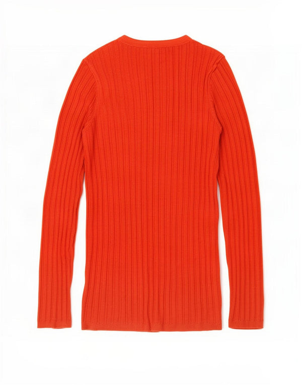 Hobbs Womens Oversized Top Long Sleeve UK 10 Small Orange Viscose