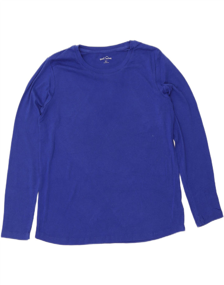 EDDIE BAUER Camiseta Hombre Manga Larga XL Algodón Azul