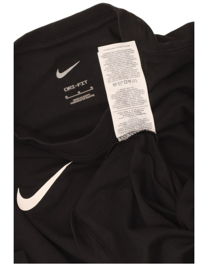 Camiseta Nike Dri Fit para hombre Top mediano de algodón negro