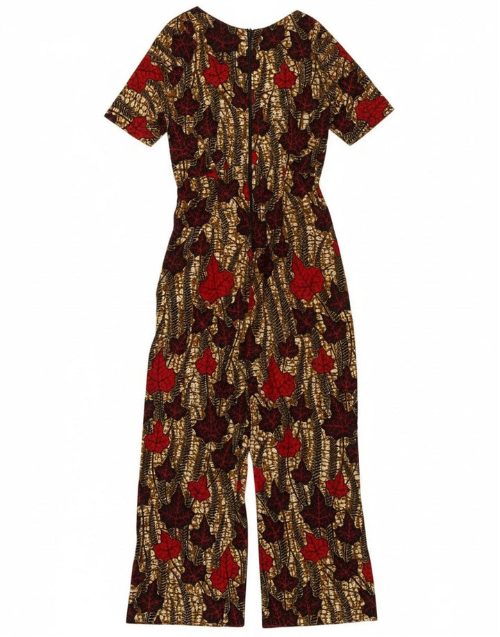Vintage mujer mono Reino Unido 12 medio multicolor floral