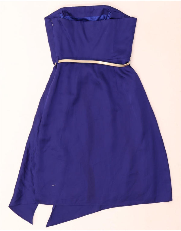 Vestido asimétrico sin tirantes para mujer Coast UK 6 XS Poliéster azul