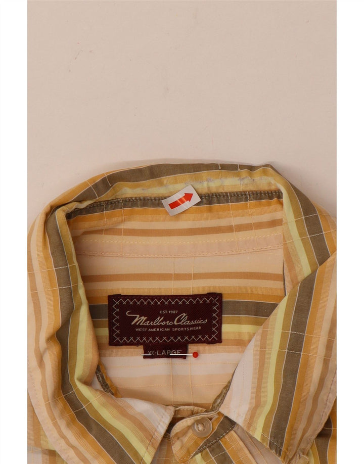 Camisa Marlboro Classics Hombre 2XL Rayas Amarillas