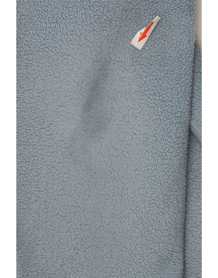 ASICS Jersey de forro polar con cremallera y cuello para hombre, poliéster azul grande