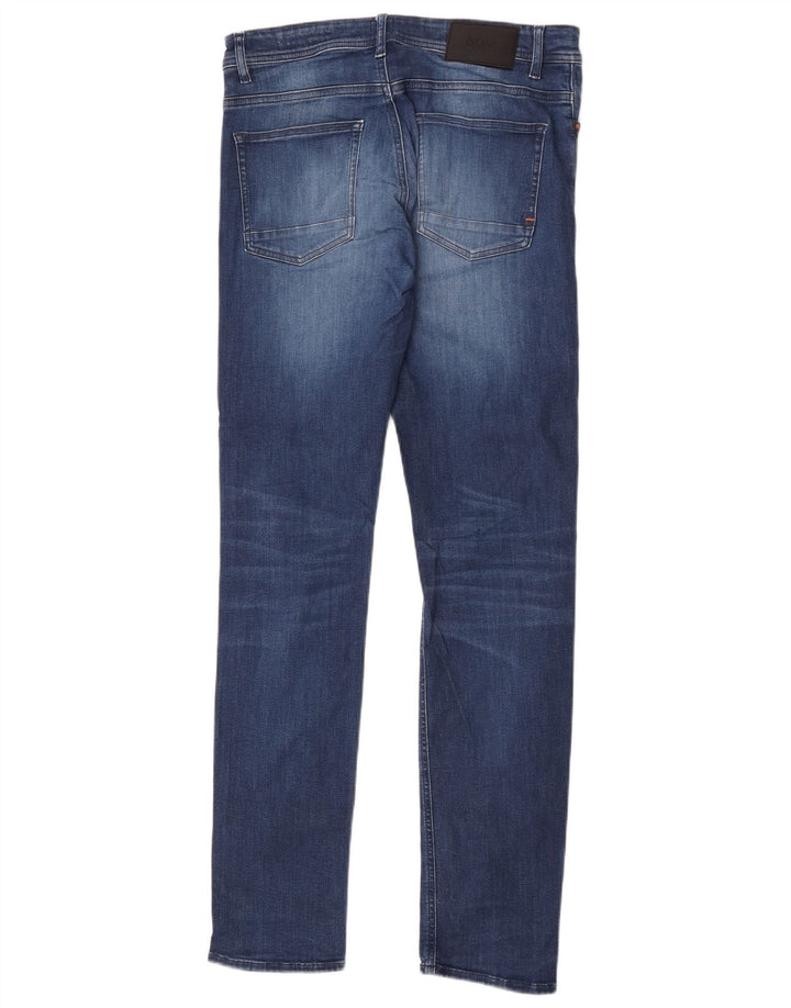 Hugo Boss Mujer Delaware Slim Jeans W32 L34 Algodón Azul
