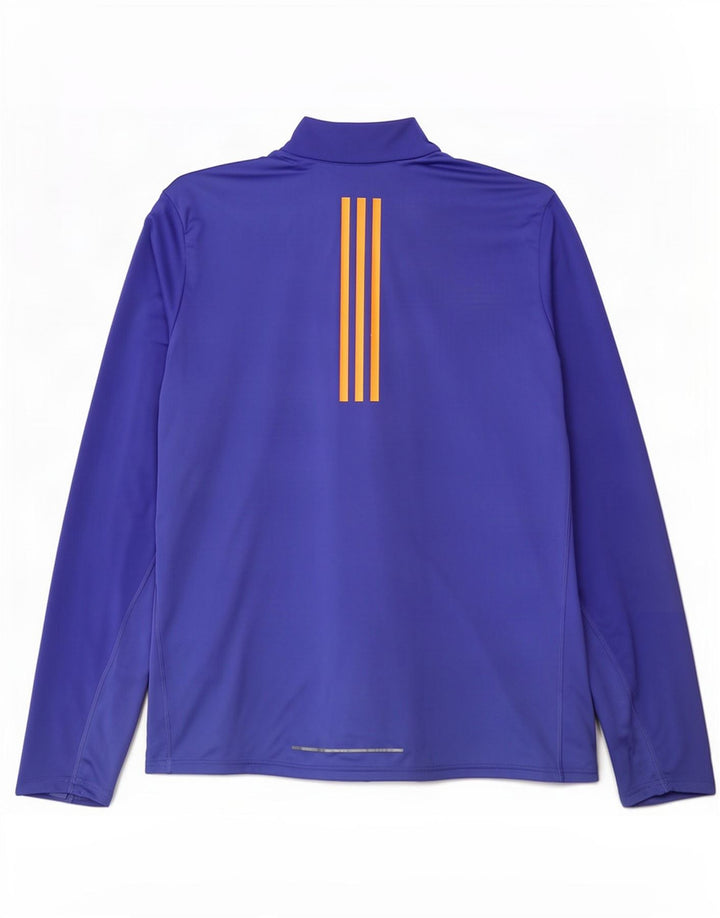 Adidas Hombre Aeroready Zip Neck Jersey Chándal Top XL Púrpura