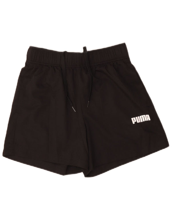 Puma Mens Graphic Sport Shorts Pequeño Poliéster Negro