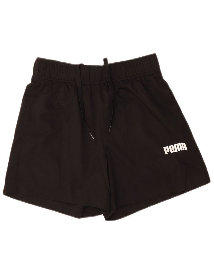Puma Mens Graphic Sport Shorts Pequeño Poliéster Negro