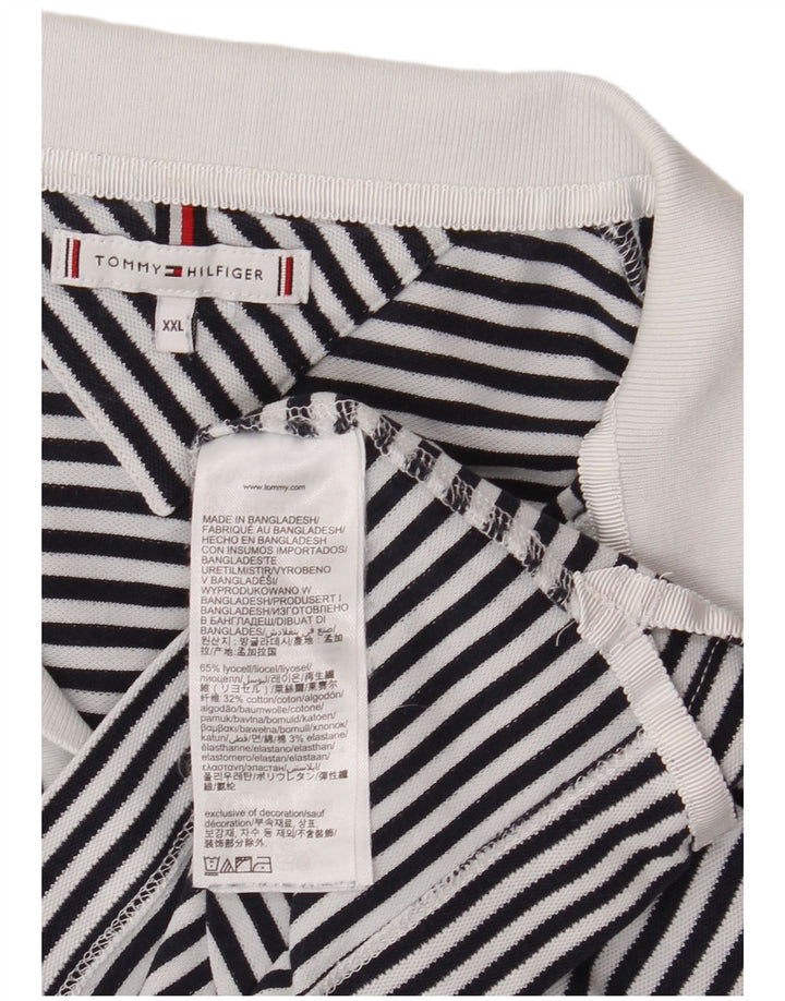TOMMY HILFIGER Polo de Mujer UK 20 2XL Azul Marino Rayas Náutico
