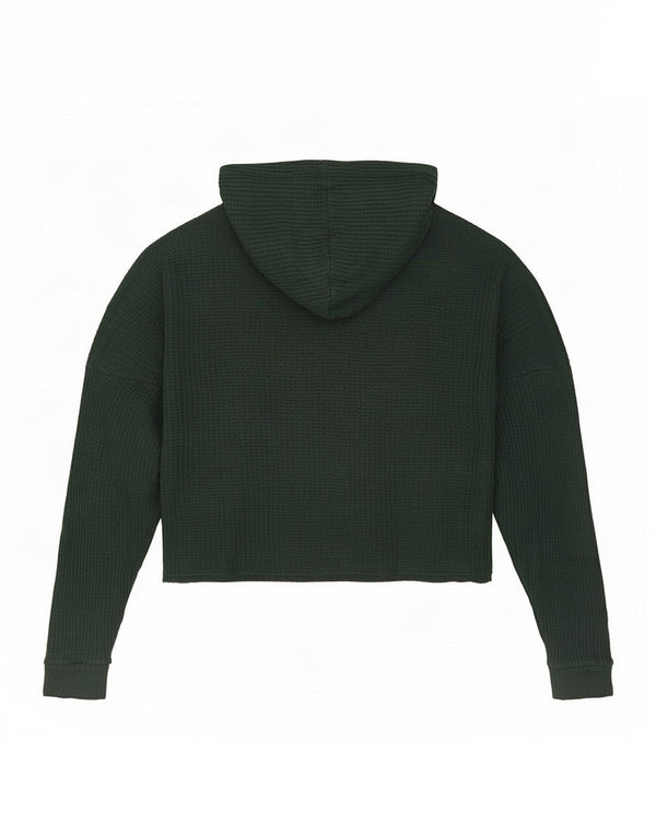 Top corto con capucha de gran tamaño para mujer Topshop UK 46 Viscosa verde grande