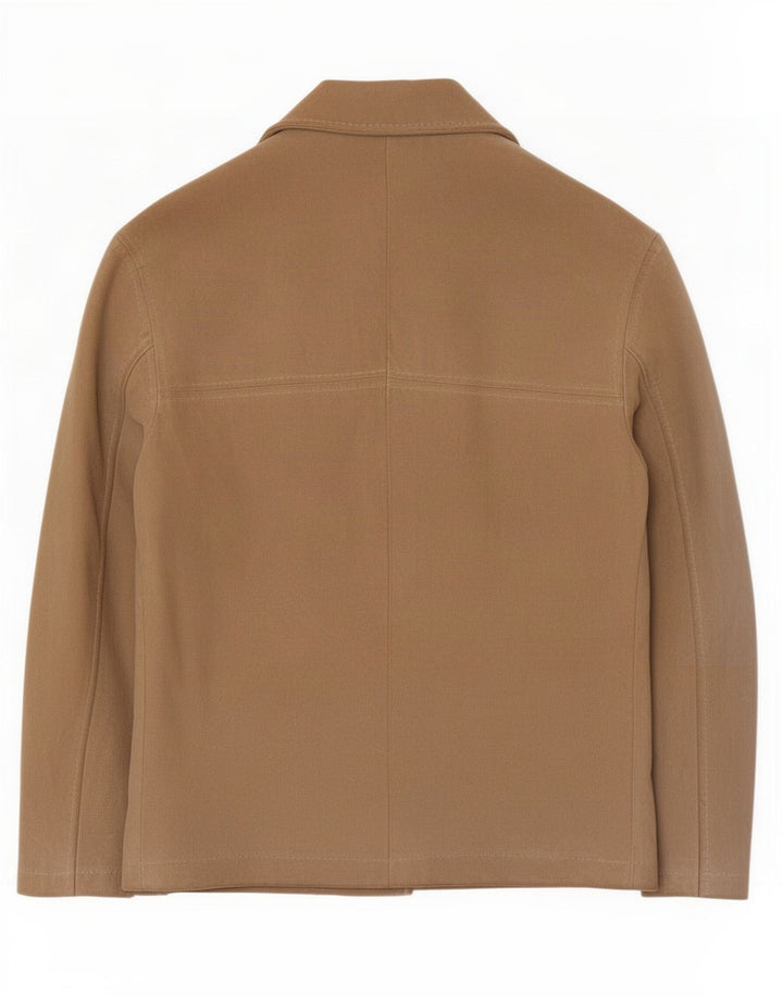 Vintage mujer ante bomber chaqueta IT 42 cuero beige medio