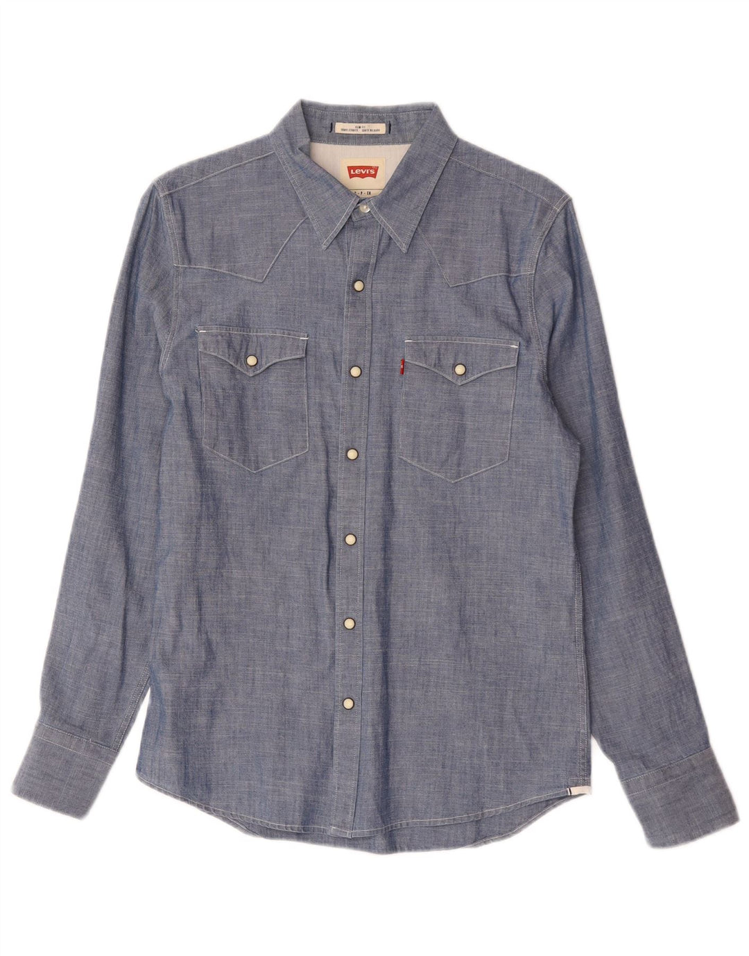 Camisa Levi's Slim Fit De Algodón Azul Pequeño Para Hombre