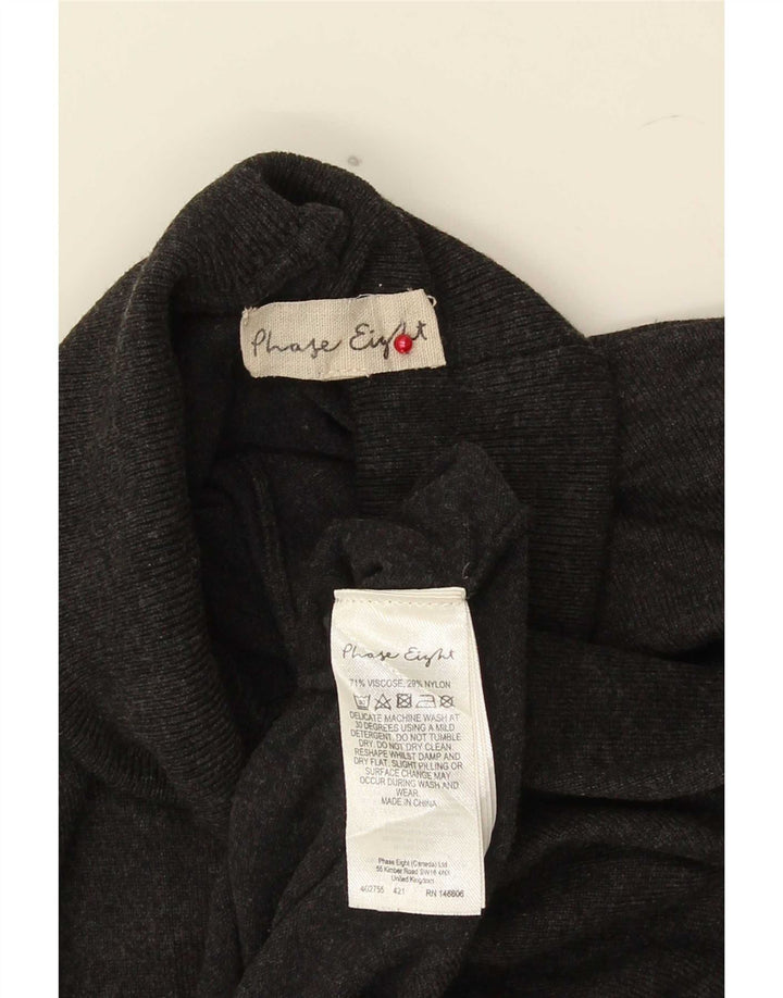 Phase Eight - Jersey corto con cuello vuelto para mujer, talla 40, color gris