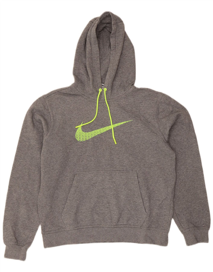 Nike Jersey con capucha de ajuste regular para hombre, color gris medio, algodón