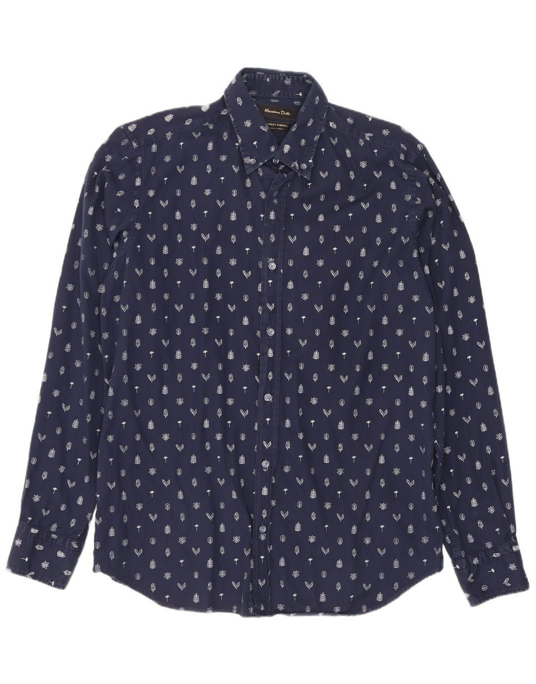 Camisa Massimo Dutti Hombre Mediana Azul Marino Floral