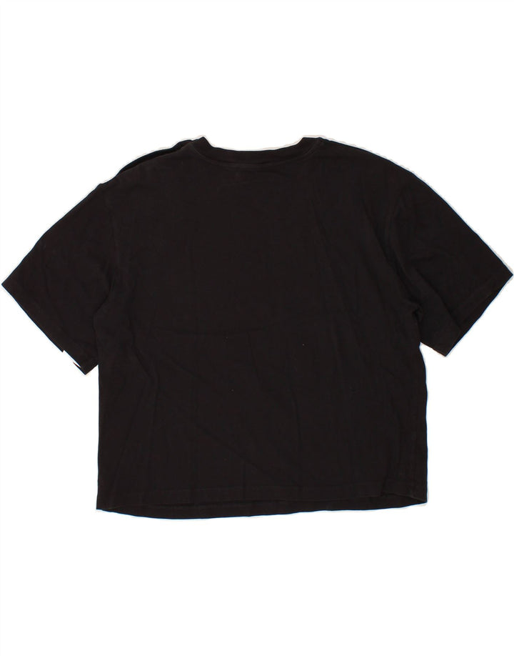 MAX & CO. Womens Oversized Crop T-Shirt Top UK 10 Small Black Cotton Vintage Max & Co. and Second-Hand Max & Co. from Messina Hembry 