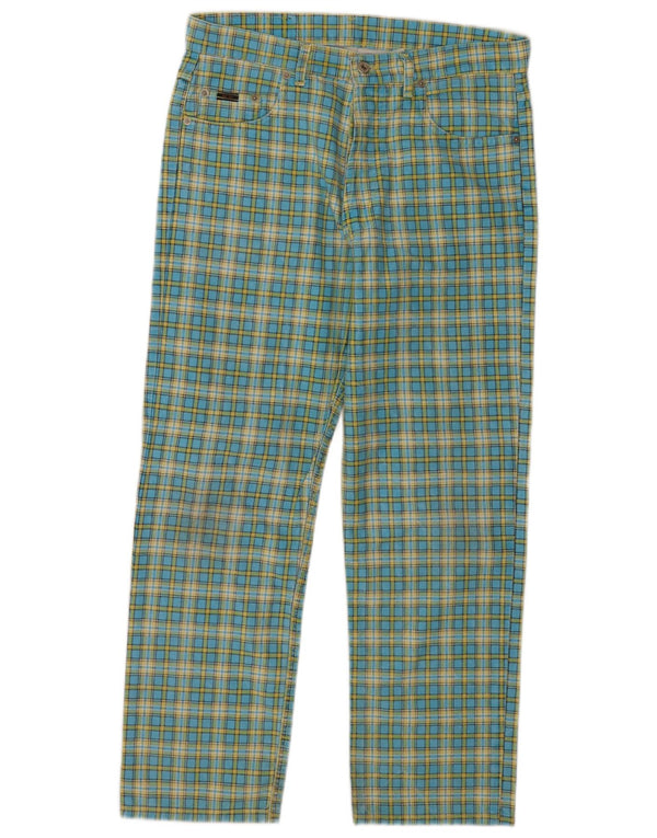 General Company Pantalones casuales rectos para hombre IT 52 XL W38 L28 Blue Check