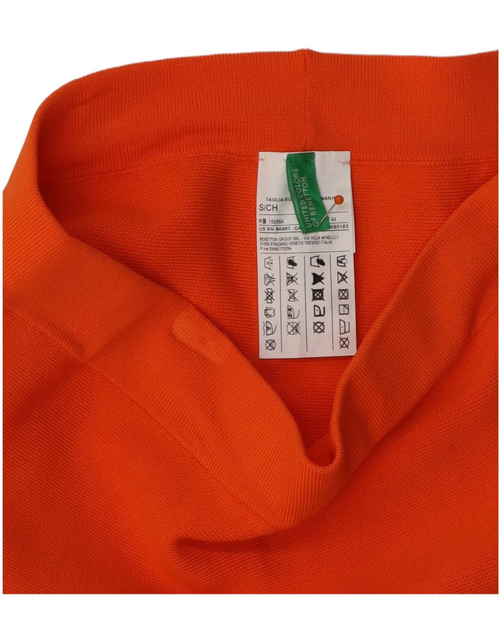 BENETTON Falda Acampanada para Mujer Pequeña W26 Viscosa Naranja