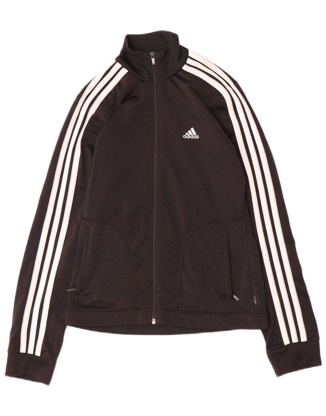 Adidas - Chaqueta de chándal para mujer, talla 10, color negro, poliéster