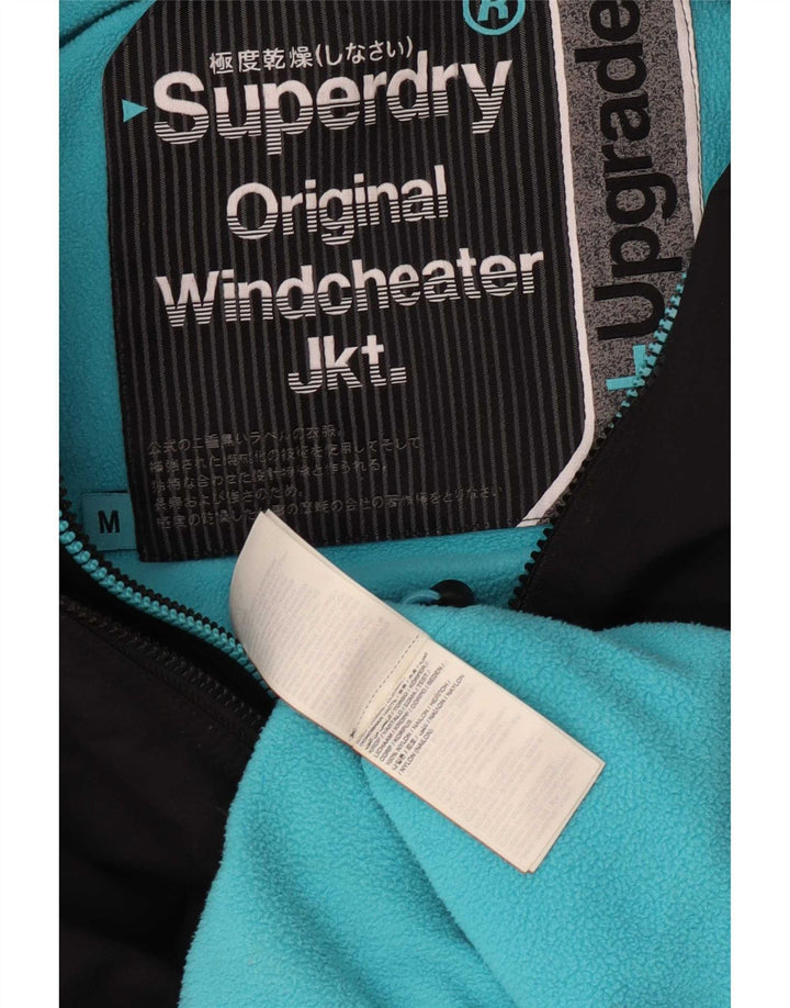 Superdry Chaqueta Cortavientos con Capucha Windcheater para Hombre UK 38 Medium Negro
