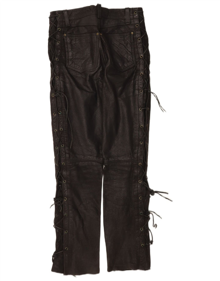 Modeka Pantalones De Cuero Mujer W28 L30 Cuero Negro