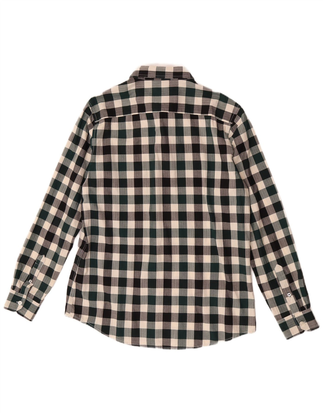 Crew Clothing Camisa ajustada para hombre Algodón a cuadros multicolor mediano