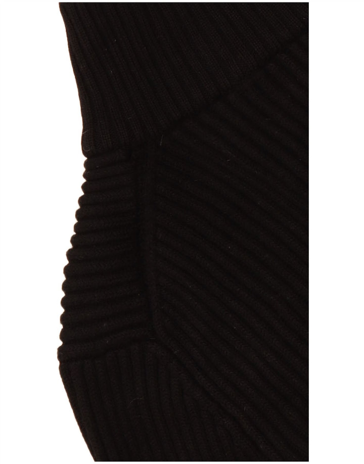 Hugo Boss Suéter tipo jersey con cuello y cremallera para mujer Reino Unido 40 Grande Lana virgen negra