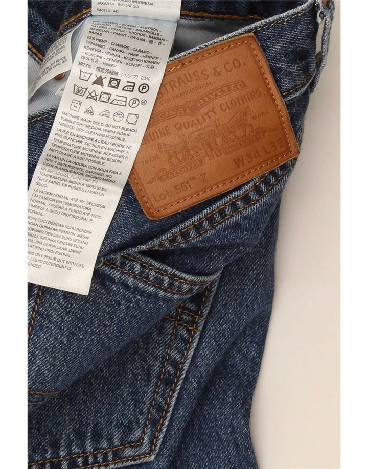 Levi's Jeans rectos 551 para hombre W34 L29 Algodón azul
