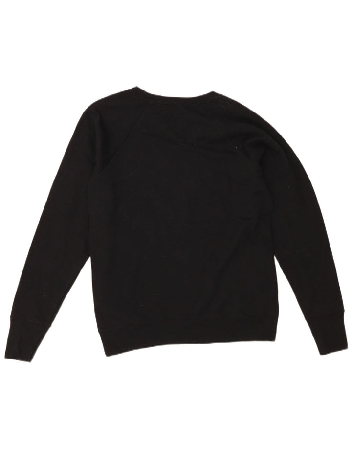 CHAMPION Womens Graphic Sweatshirt Jumper UK 14 Medium Black Polyester