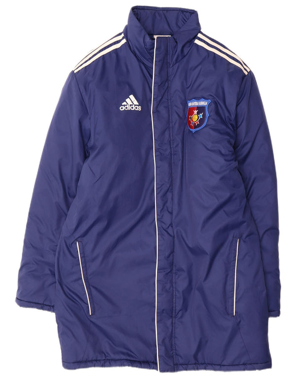 Adidas Abrigo acolchado para hombre UI 34/36 Small Blue Nylon