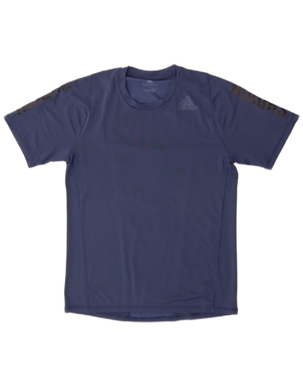 ADIDAS Hombre Aeroready Graphic Camiseta Top Pequeño Azul Marino