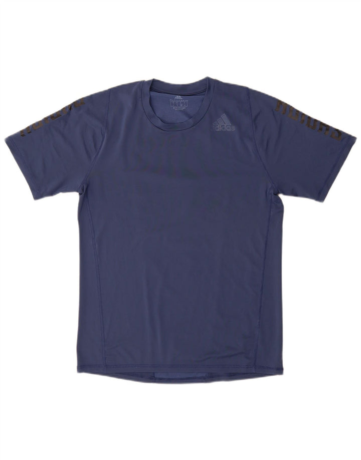 ADIDAS Hombre Aeroready Graphic Camiseta Top Pequeño Azul Marino