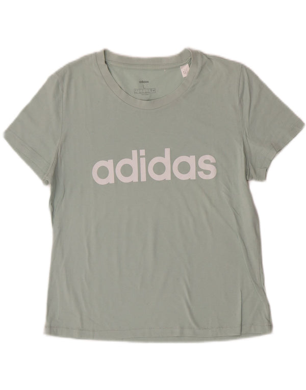 Adidas Camiseta gráfica para mujer Top UK 16/18 Large Turquesa