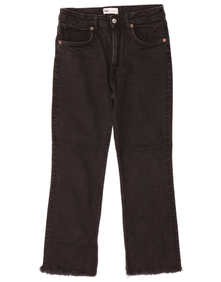 Zara Jeans Cortos Mujer EU 40 Mediano W30 L24 Negro