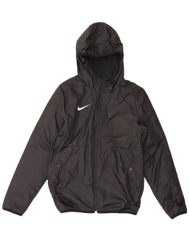 Nike - Chaqueta impermeable con capucha para hombre, talla 36, color negro