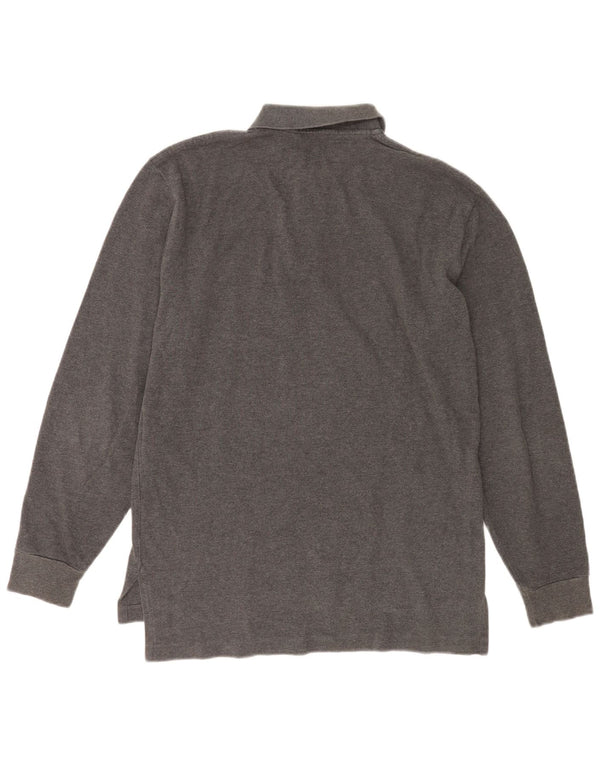 Polo Ralph Lauren Polo de manga larga para hombre pequeño de algodón gris