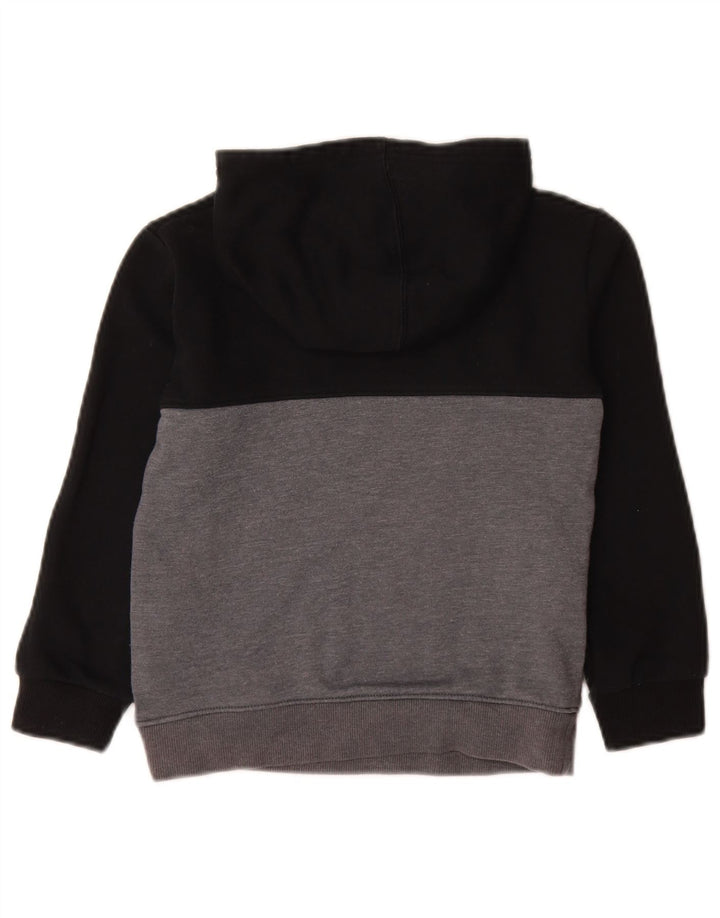 UNDER ARMOUR Jersey con capucha y estampado gráfico para niños 6-7 años Algodón negro con bloques de color