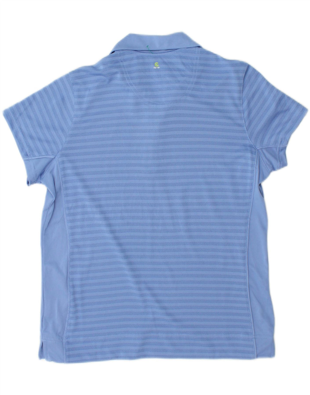 IZOD Mens Polo Shirt Medium Blue Striped Polyester Vintage Izod and Second-Hand Izod from Messina Hembry 