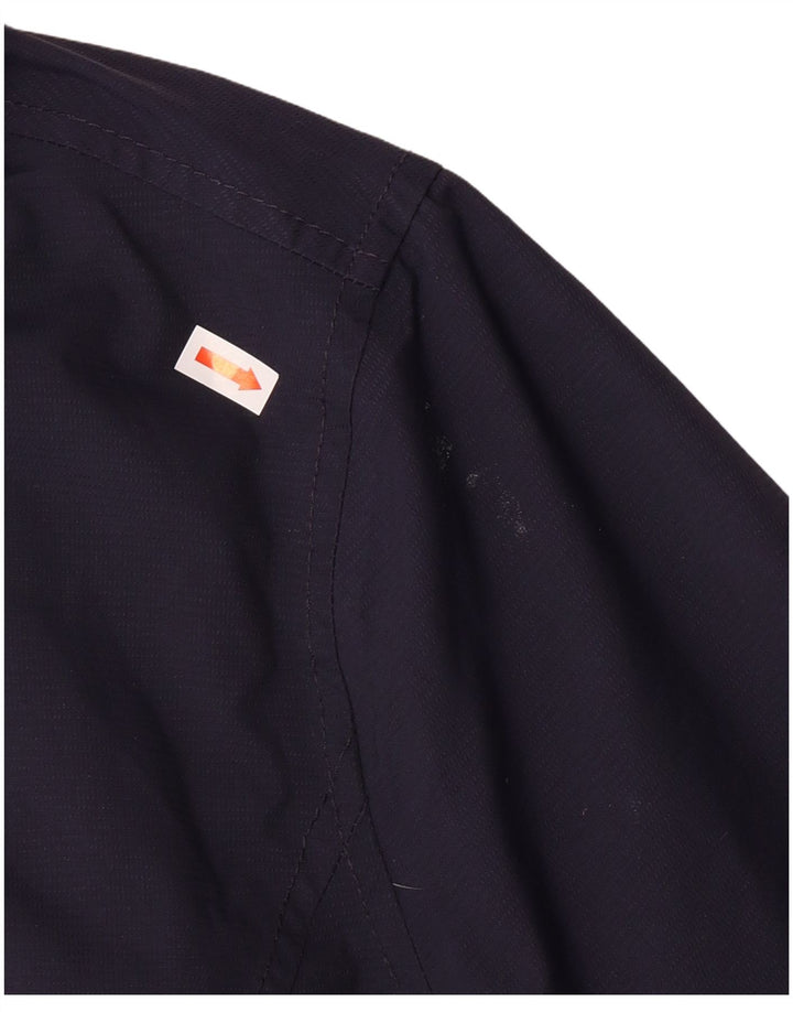 JOULES Chaqueta cortavientos con capucha para mujer UK 40 XL Azul marino a rayas