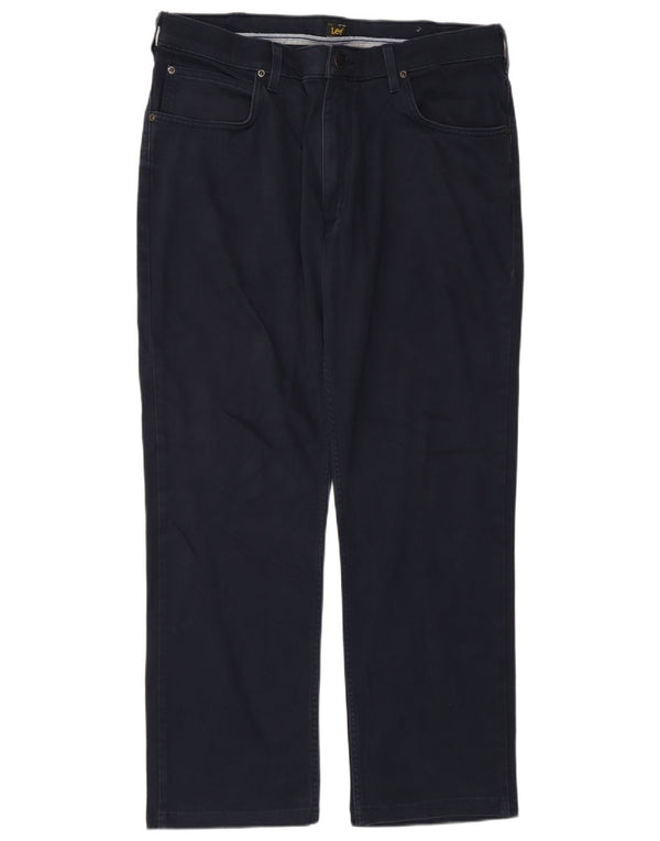 Lee Mens Brooklyn Pantalones Casuales Rectos W36 L29 Azul Marino